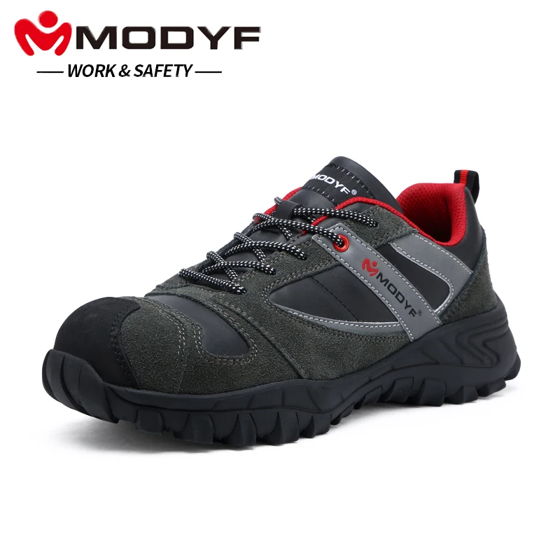 

LARNMERN Men's Outdoor Safety Shoes Boots Steel Toe Cap Anti-smashing Working Footwear Breathable Mesh Protective Sneaker