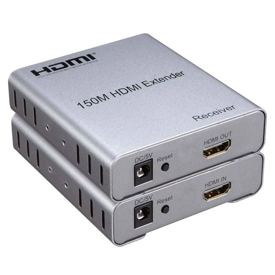 HDMI удлинитель 150 м через CAT5E/6 1080P передатчик приемник 3D для Blue Ray DVD HDTV HDPC PS3 STB PC|hdmi