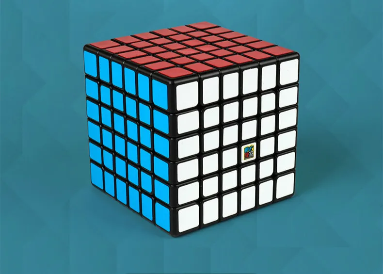MOYU MF6 6x6x6, скоростной кубик, 6 слоев, черный, без наклеек, 68 мм, головоломка, кубик для детей, нищий, 6х6, обучающая игрушка, подарок