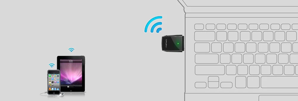 TP-LINK USB Wifi антенный адаптер Двухдиапазонный 600 Мбит/с беспроводная сетевая карта IEEE802.11ac Wifi адаптер для настольного ноутбука