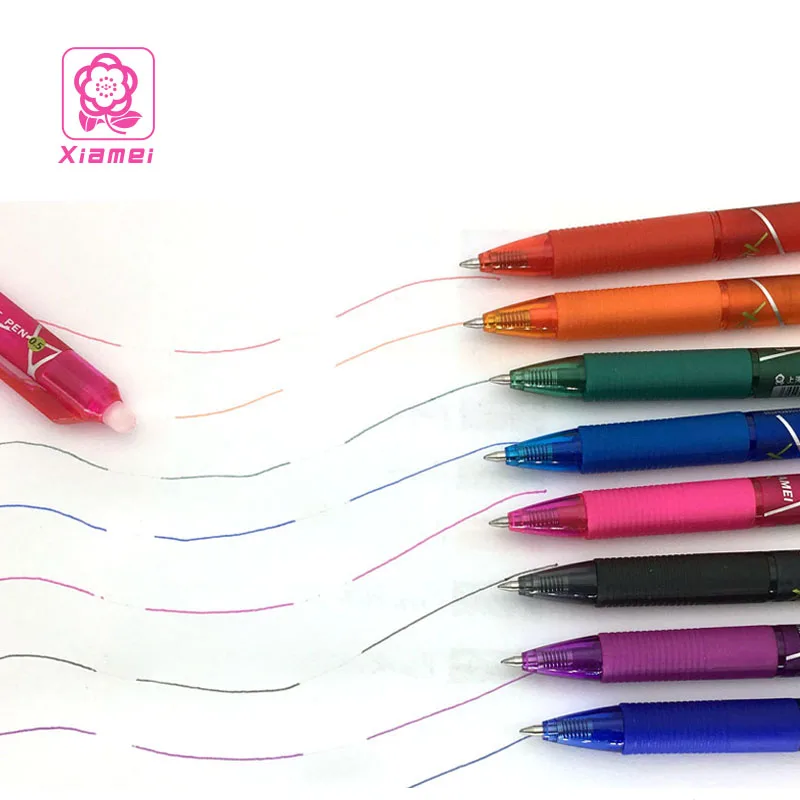 Канцелярские принадлежности xiamei Store, 1 шт., прессованная пластиковая стираемая гелевая ручка, 0,5 мм, ручка для письма, Студенческая гелевая ручка, канцелярские принадлежности для школы