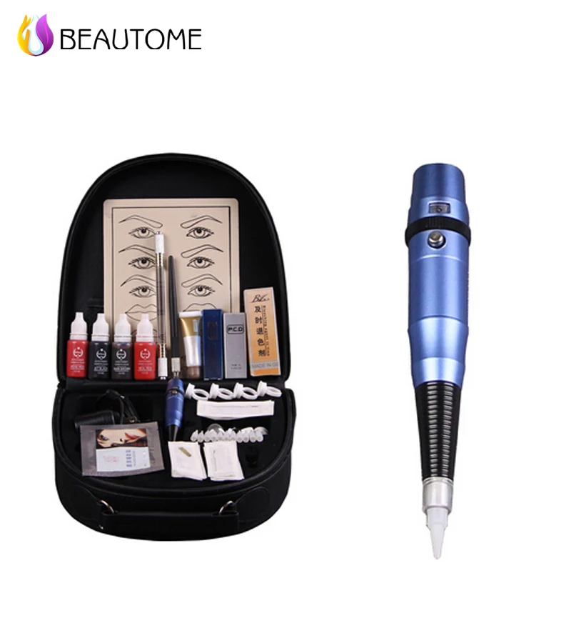 Beautome New Embroidery Permanent Makeup Machine Kit 3D Cosmetic Eyebrow Tattoo Gun Quality