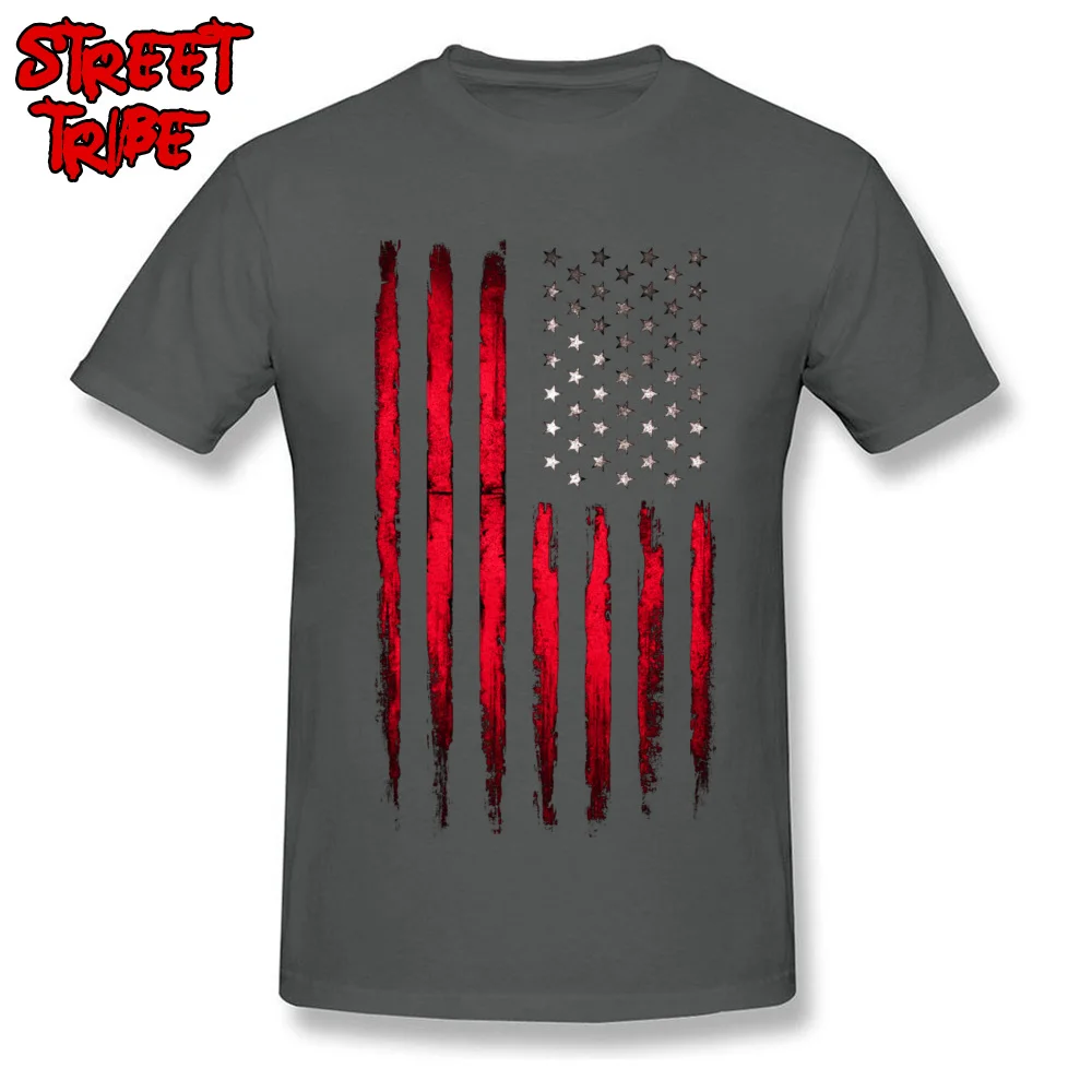 Brand New Boy T-shirts Crewneck Short Sleeve Cotton Fabric Camisa Tops Tees Custom Tops T Shirt Wholesale American stars and stripes flag Grunge carbon