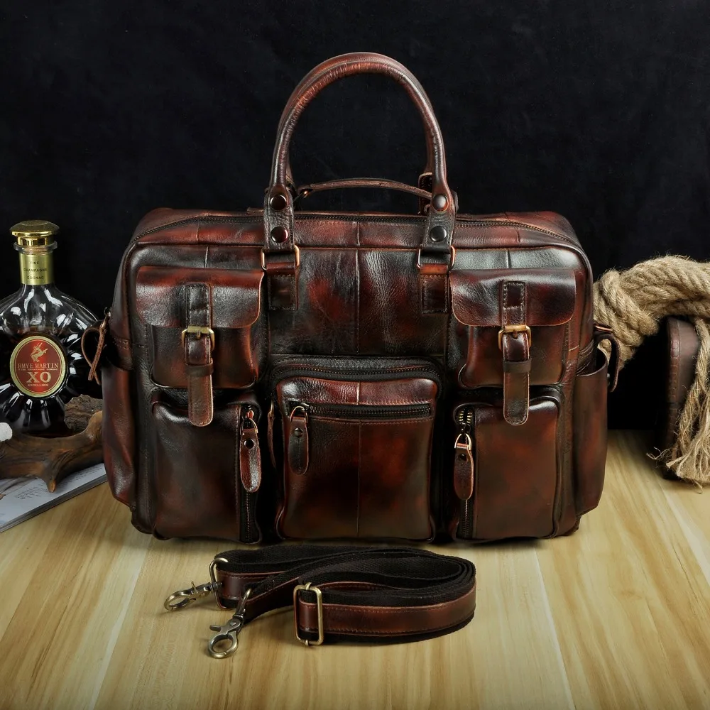 US $63.18 Original Leather Men Fashion Handbag Business Briefcase Commercia Document Laptop Case Design Male Attache Portfolio Bag 3061Bu