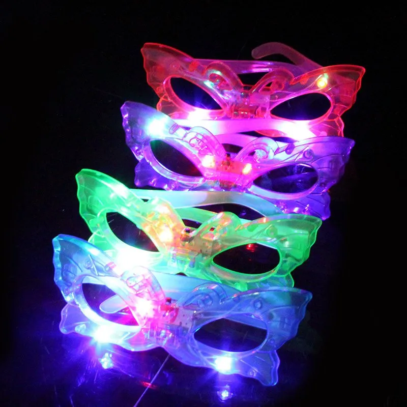 50pcs Luminous cool glasses flashing light up plastic toy glasses led