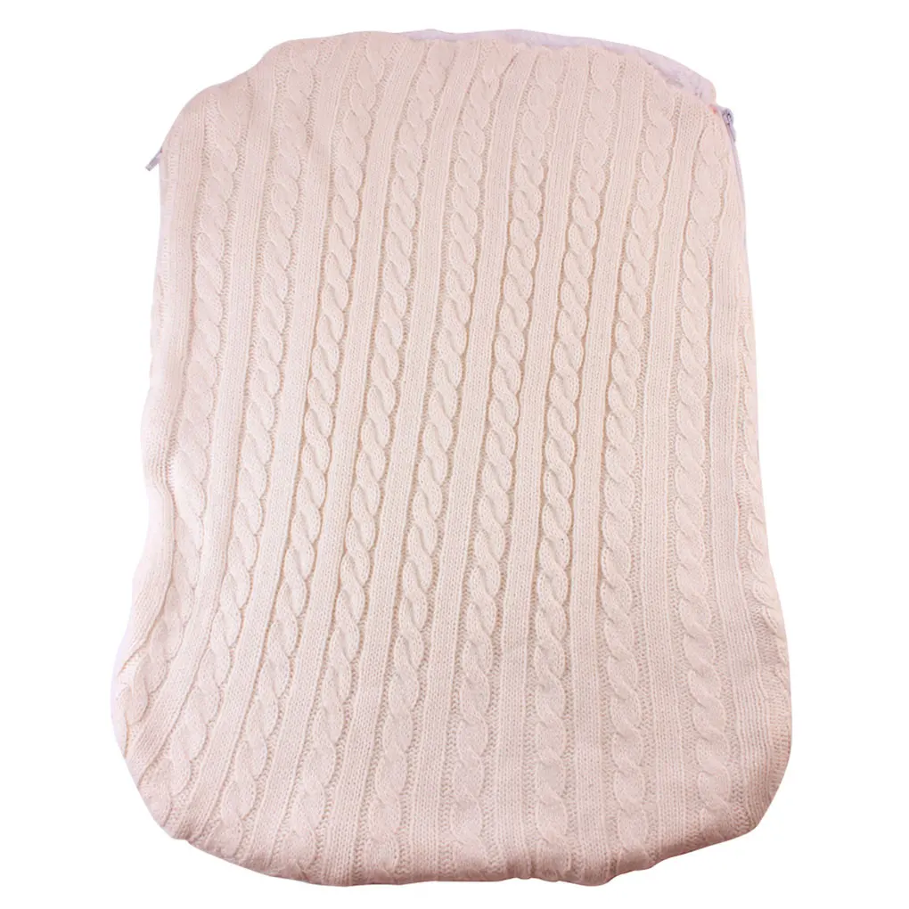 Спальная одежда для новорождённых малышей мешок Экстра толстые плюшевые теплые свитер Одеяло вязать Sleepsack коляски кровать мягкий спальный