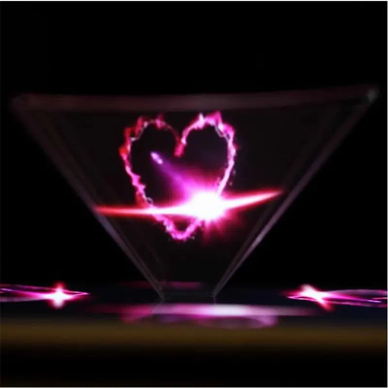 3D Holographic Hologram Display Pyramid Projector Video For 3.5-6.5\