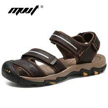 Mvvt новые летние мужские сандалии из натуральной кожи уличные сандалии пляжные сандали для досуга крутая мужская обувь