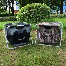 1pcs Two-user Multi-function Portable Folding Storage Bag Fishing Stool Folding Chair Free Shipping smartlife natural wood multi functional convertible folding library ladder chair four step stool