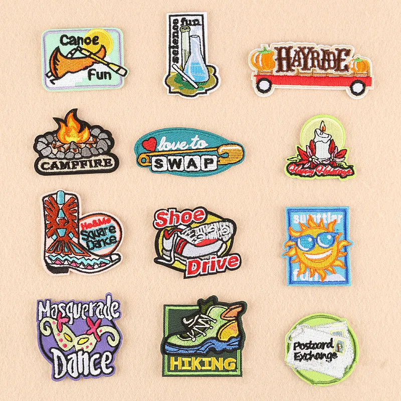 Cartoon Unicorn Planet Things Iron On Patches For Clothing Embroidery Stripe Clothes Cute DIY Sequin Applique Badge | Дом и сад
