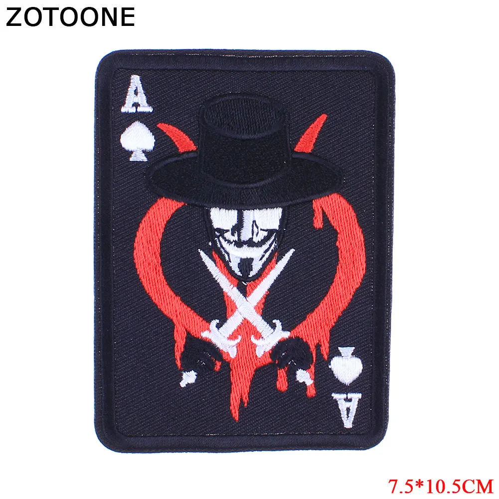 ZOTOONE военные вышитые армейские знаки различия тактические заплатки Ace of Spades Death