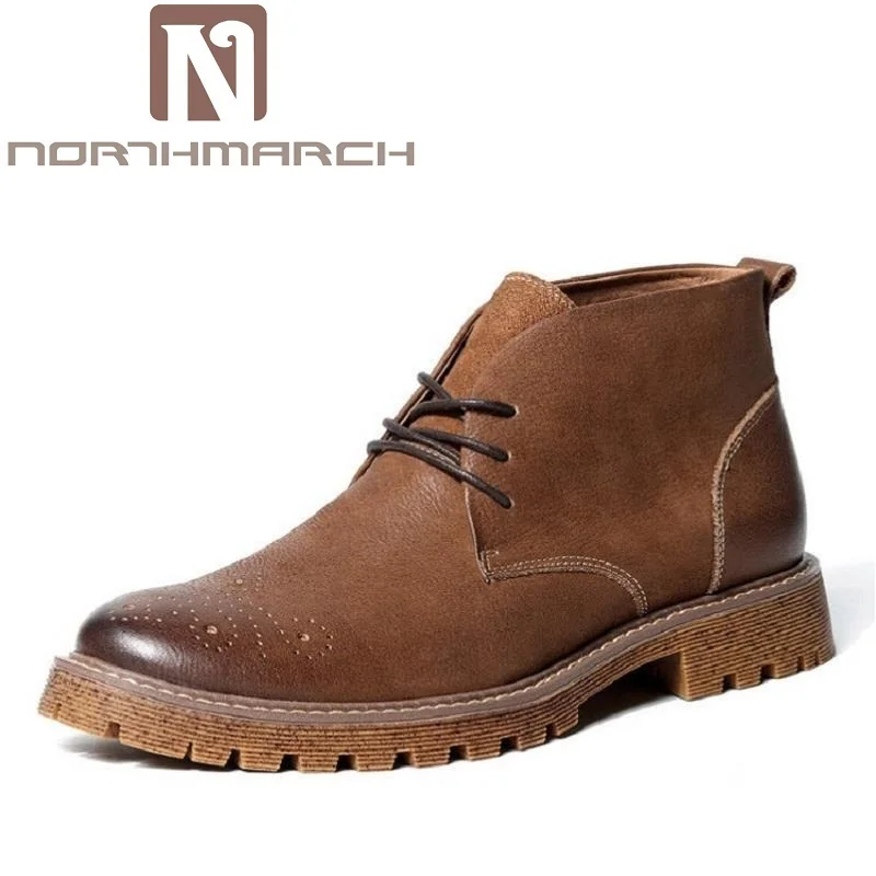 

NORTHMARCH Men Boots Genuine Leather Quality Brand Winter Shoes Autumn Non-Slip Ankle Boots Retro Martin Boots tenis masculino