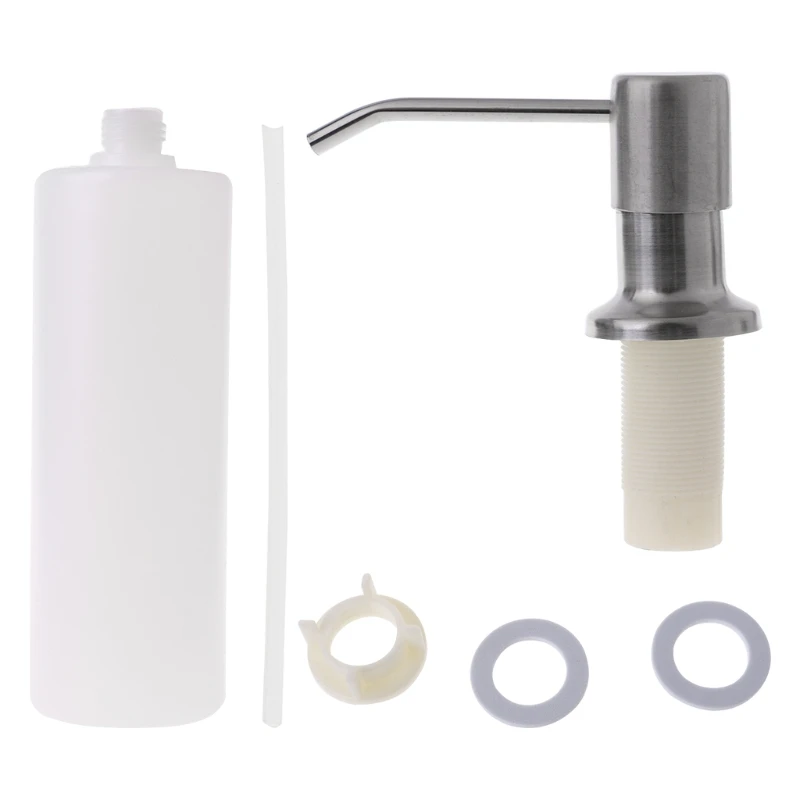 

Kitchen Soap Dispenser Bathroom Detergent Dispenser for Liquid Soap Lotion Dispensers Tools Stainless Steel Head + PE Plastic