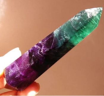 

NATURAL Fluorite quartz CRYSTAL WAND POINT HEALING