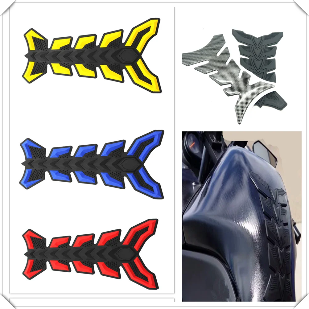 

Motorcycle fish bone Pad Oil Gas Fuel Tank Cover Sticker Decal for SUZUKI RGV250 VS800 Intruder VZ800 Marauder Bandit 650S