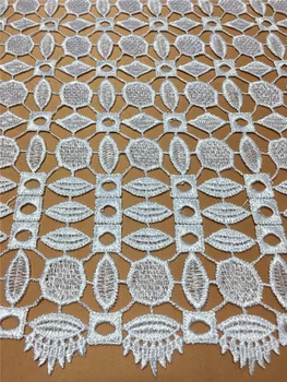 

White colors cord lace for evening dress lace fabric guipure lace water souble lace fabric new design wholesales price