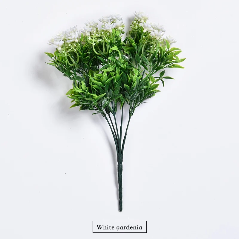 

Artificial Gardenia single plastic bouquet wedding decoration fake flower dried flower American bouquet DIY floral accessories
