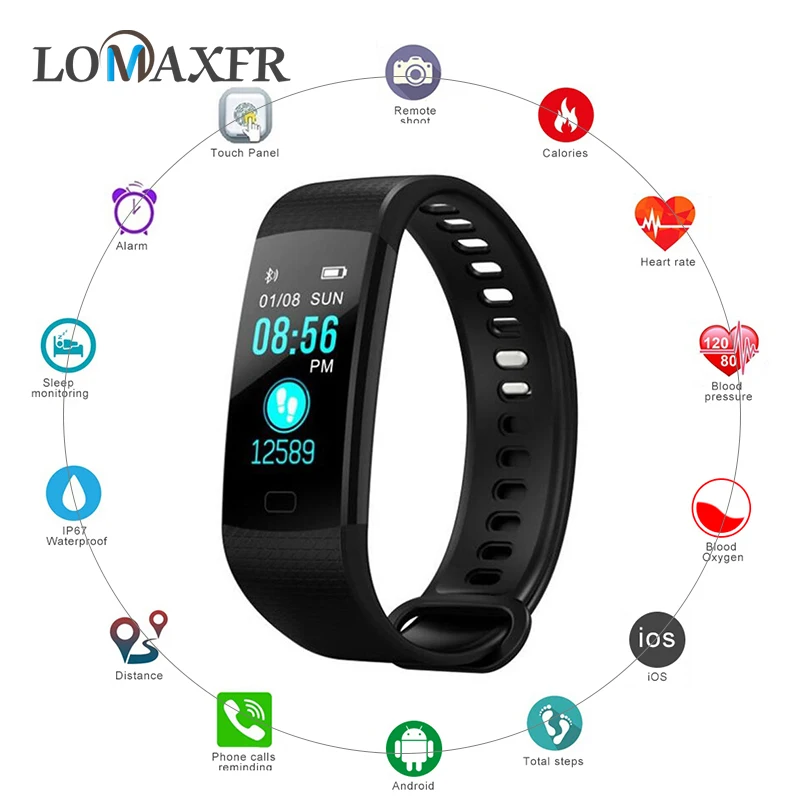 y5 smart watch activity heart rate tracker review
