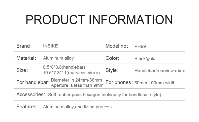 INBIKE, велосипедный держатель для сотового телефона, держатель для велосипедного руля, аксессуары для горного велосипеда PH99