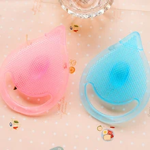 1 шт. случайный цвет мягкие силиконовые поры лицо губка для чистки щетки скраб отшелушивающий удаления угрей уход за лицом инструмент