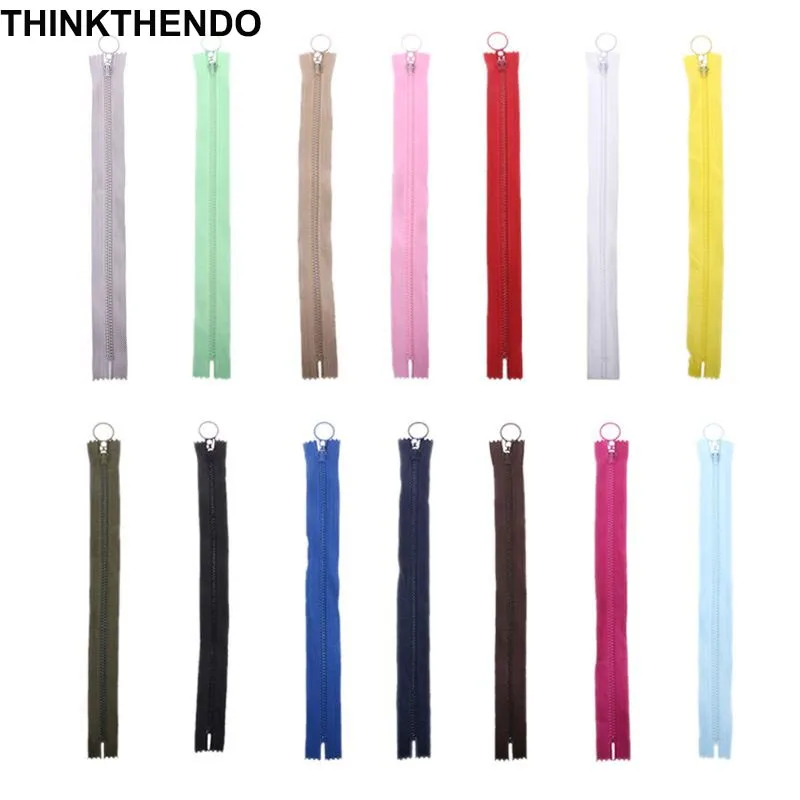 

25cm 3# Closed End Resin Zippers Pull Ring Head for Sewing Bag Wallet Garment