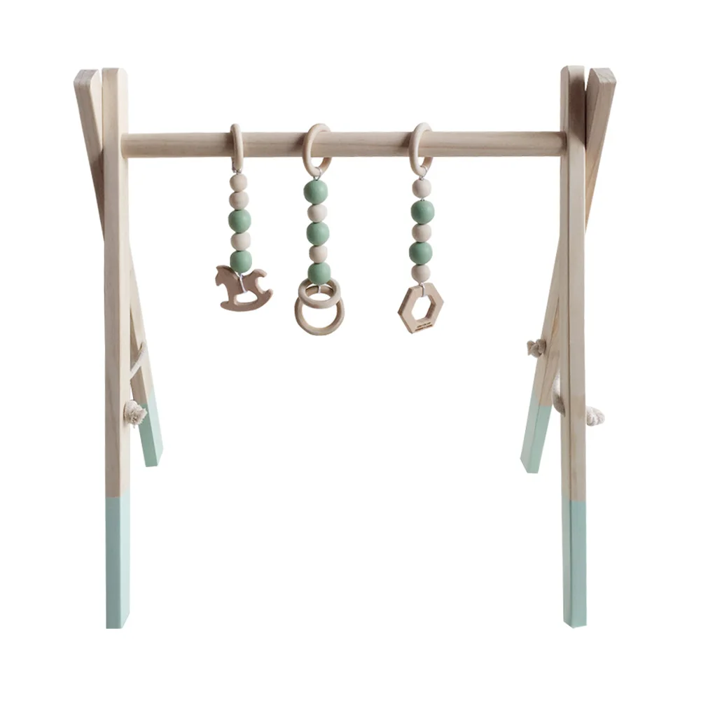 

Baby Activity Playing Equipment Fitness Wooden Ring-pull Frame Multi-bracket Toddler Educational Toy HG99