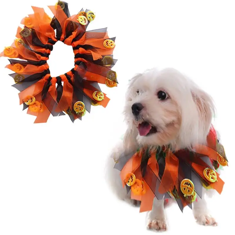

Dog Scarf Colorful Ribbons Pet Scarf Dog Neck Decoration Halloween Party Costume for Dogs