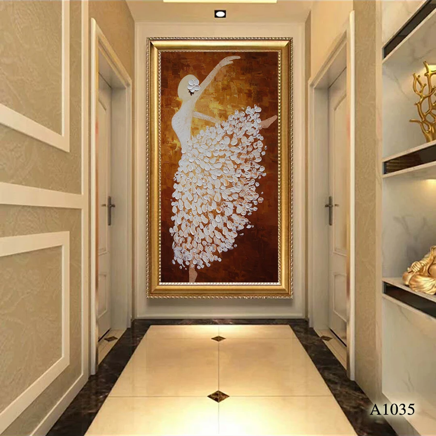 

Canvas Art Picture Print Painting Ballet Dancing Girl Abstract Canvas Oil Painting Wall Art Picture Painting for Home Decor