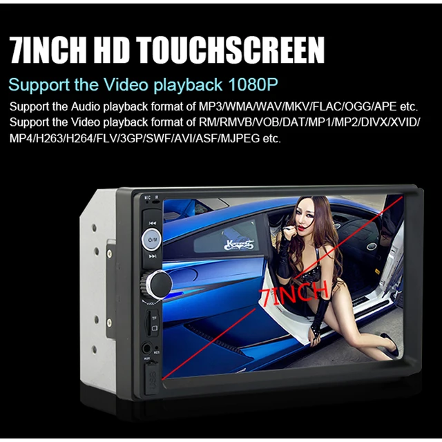 Camecho 7 Universal 2 din Car Multimedia Player Autoradio 2din Stereo 7  Touch Screen Video MP5 Player Auto Radio Backup Camera - AliExpress