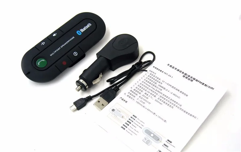Hands free спикерфон беспроводной Bluetooth Handsfree автомобильный комплект fm-передатчик MP3 музыкальный плеер для мобильного телефона двойной телефон подключение