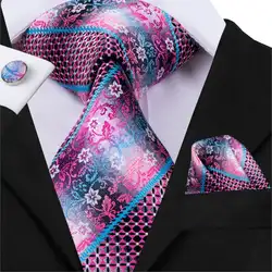 Здравствуйте на полосатый галстук для Для мужчин Новинка; модный стиль Шелковый розовый Для мужчин галстук Бизнес нормальный дизайн