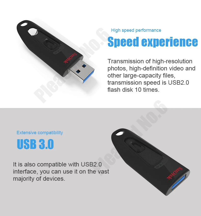 Двойной флеш-накопитель SanDisk CZ48 USB3.0 флеш-накопитель 32 Гб 64 Гб карта памяти 100 МБ/с. читать Скорость флеш-накопителей и Поддержка официальный проверки