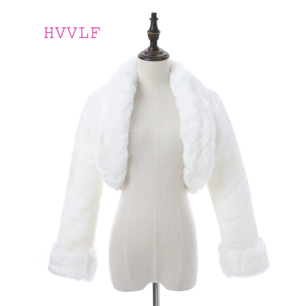 Winter Bridal Fur Wraps Wedding Bolero Jacket Cheap Bridal Shawl Capes Plus Size Bolero Faux Fur 