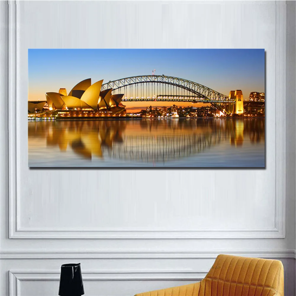 city night view canvas  wall art painting (5)