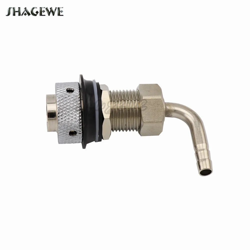 

55mm Length G5/8 Elbow Beer Tap Shank With 8mm Diameter Barber for Homebrew Draft Kegerator Dispenser Faucet