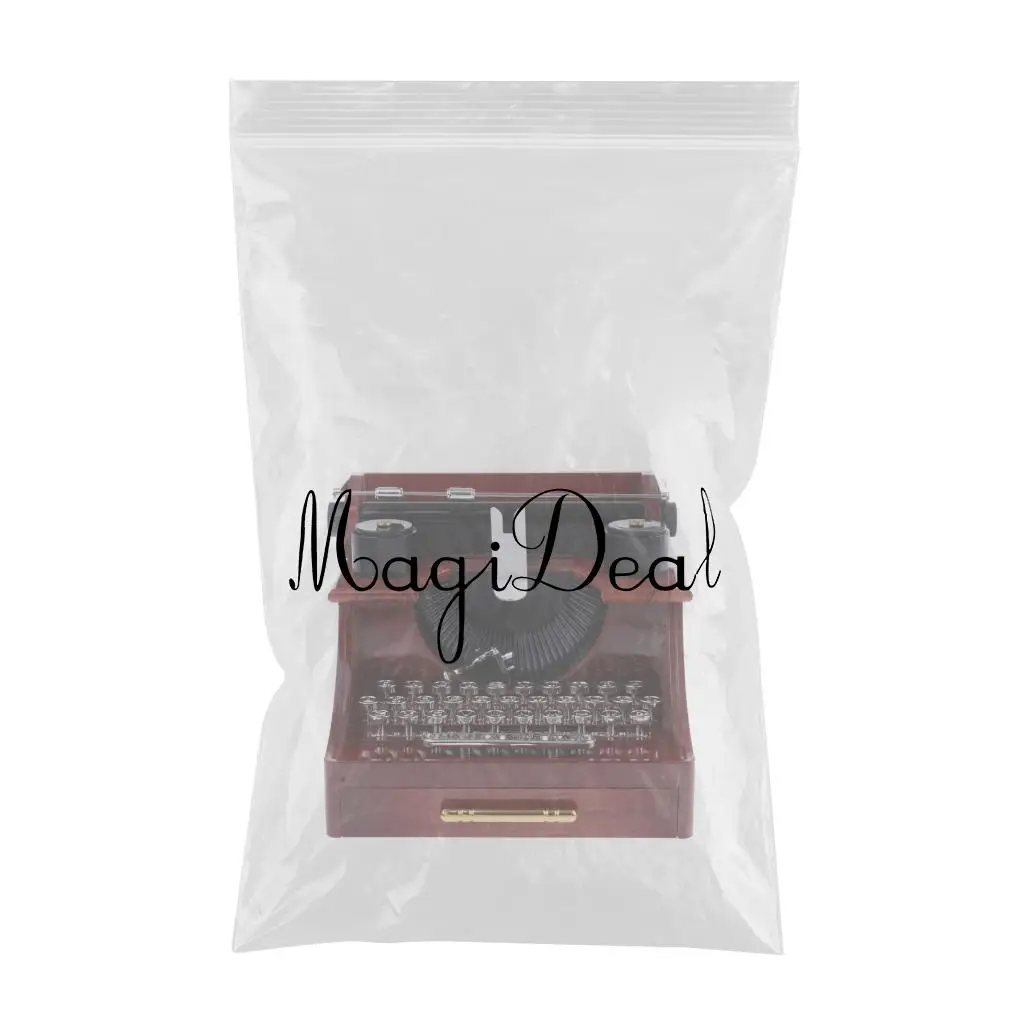Retro Creative Typewriter Wind Up Music Box Clockwork Toy Desktop Supplies Kids Toy Gift