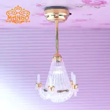 1:12 Кукольный Miniaturescale потолочный светильник-Свеча светильник светодиодный Батарея работает