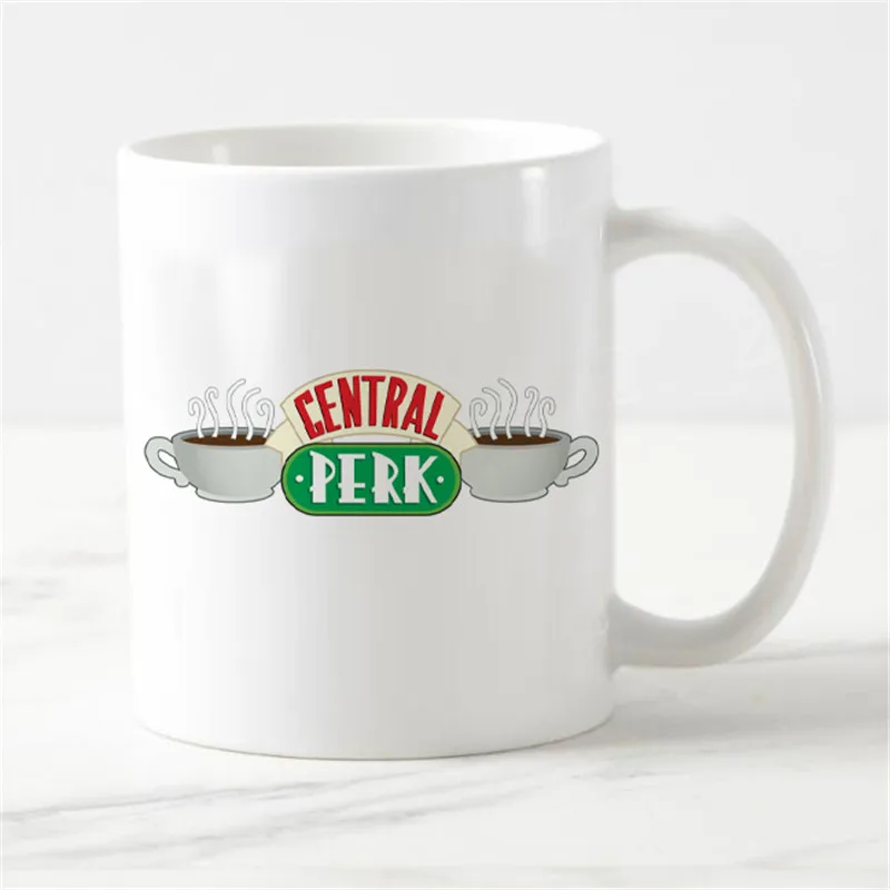 Новинка; с героями телесериала «друзья» Central perk Кофе белая чашка на триста двадцать друзей ТВ кружки, меняющие цвет Керамика забавная чашка подарки питьевой Чай Coc