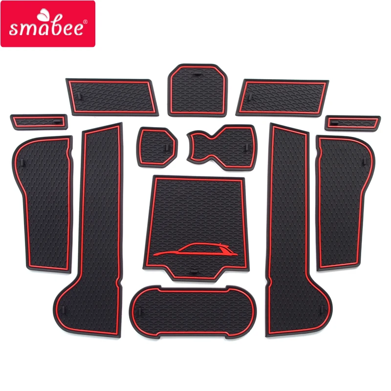 

smabee Gate slot pad Car Mat Anti Slip , Non-slip For VOLKSWAGEN T-ROC 13PCS RED BLUE WHITE Interior Door Pad/Cup