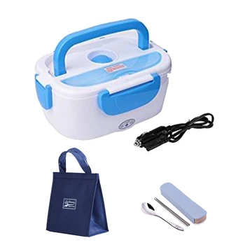 

12V Electric Lunch Box Heating Warmer Food Container Outdoor Travel Office Portable Bag Tableware Set Car Bento Box Plastic