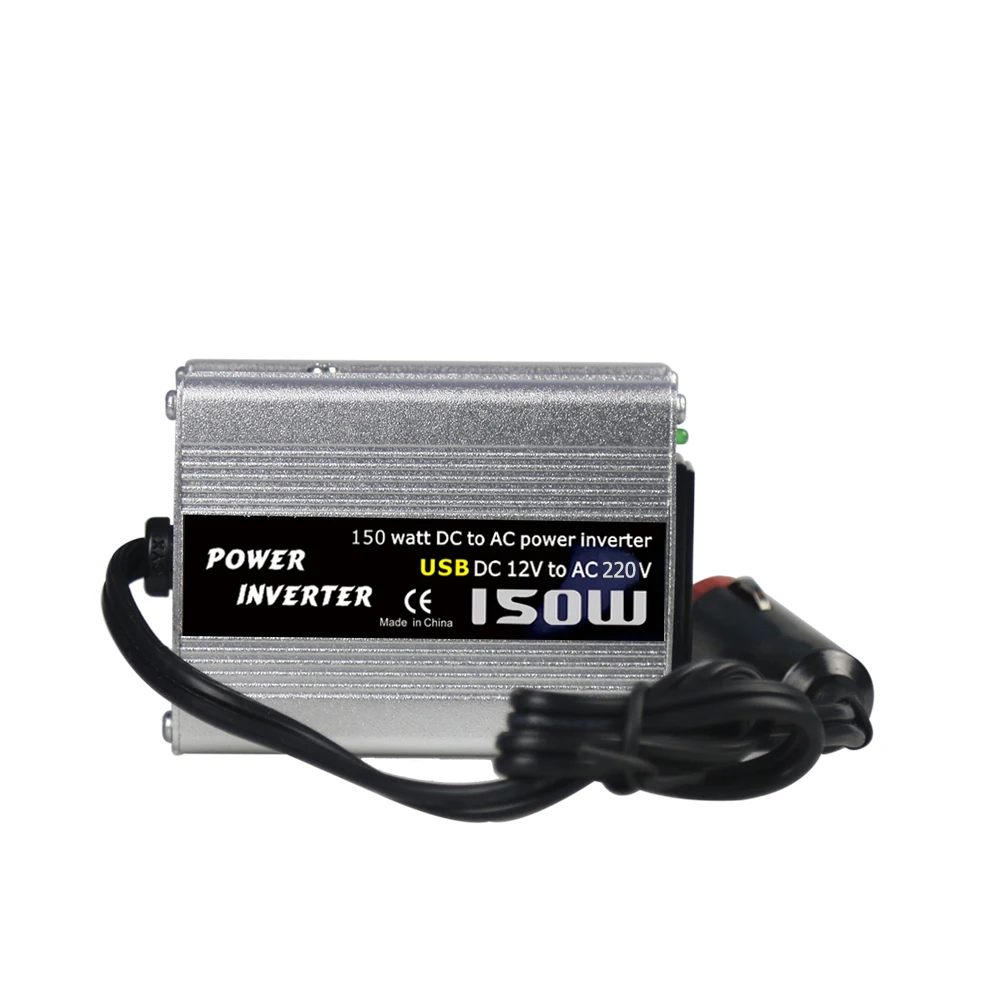Автомобильный преобразователь напряжения USB 150 W DC В AC инвертор питания 12 V в 110 V/220