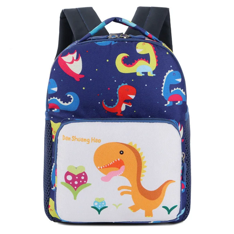 Новое поступление, детские сумки с животными, рюкзак для детского сада, 3D школьные сумки для девочек и мальчиков, милая мультяшная сумка для книг mochila - Цвет: deep blue small