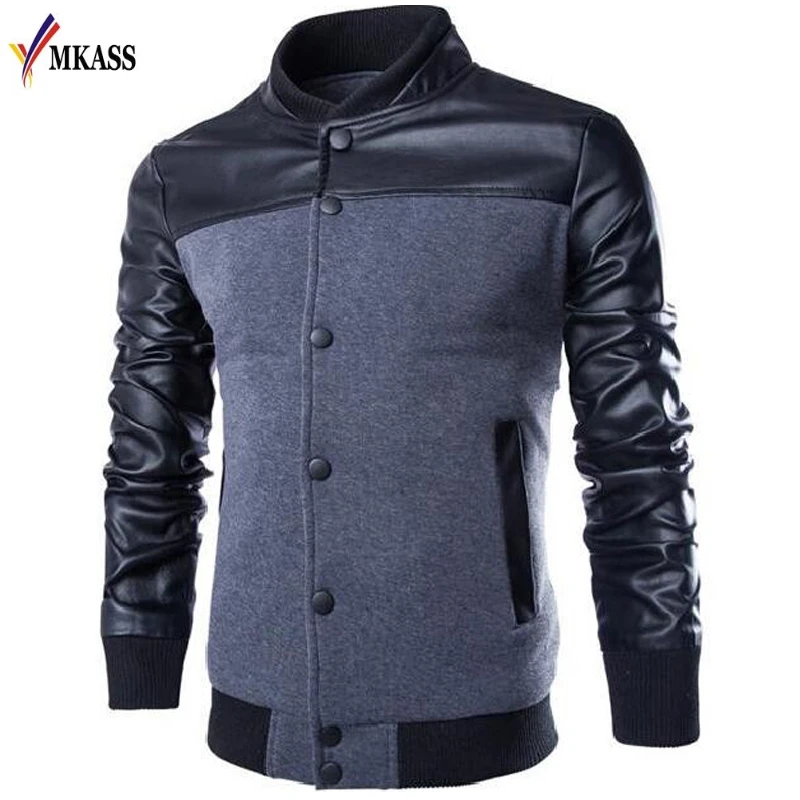 2018 New Spring Autumn Man Casual Jacket Baseball Jaquetas De Couro Man College Jacket Hommes Coats 3XL