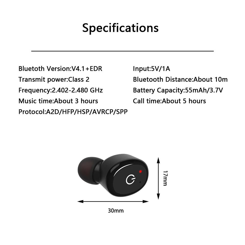 IPX8 Waterproof Bluetooth Earphone Mini V4.1 Wireless Headset Handsfree Car headfone Magnetic Charge Earbuds Sport Swim Earpiece (10)