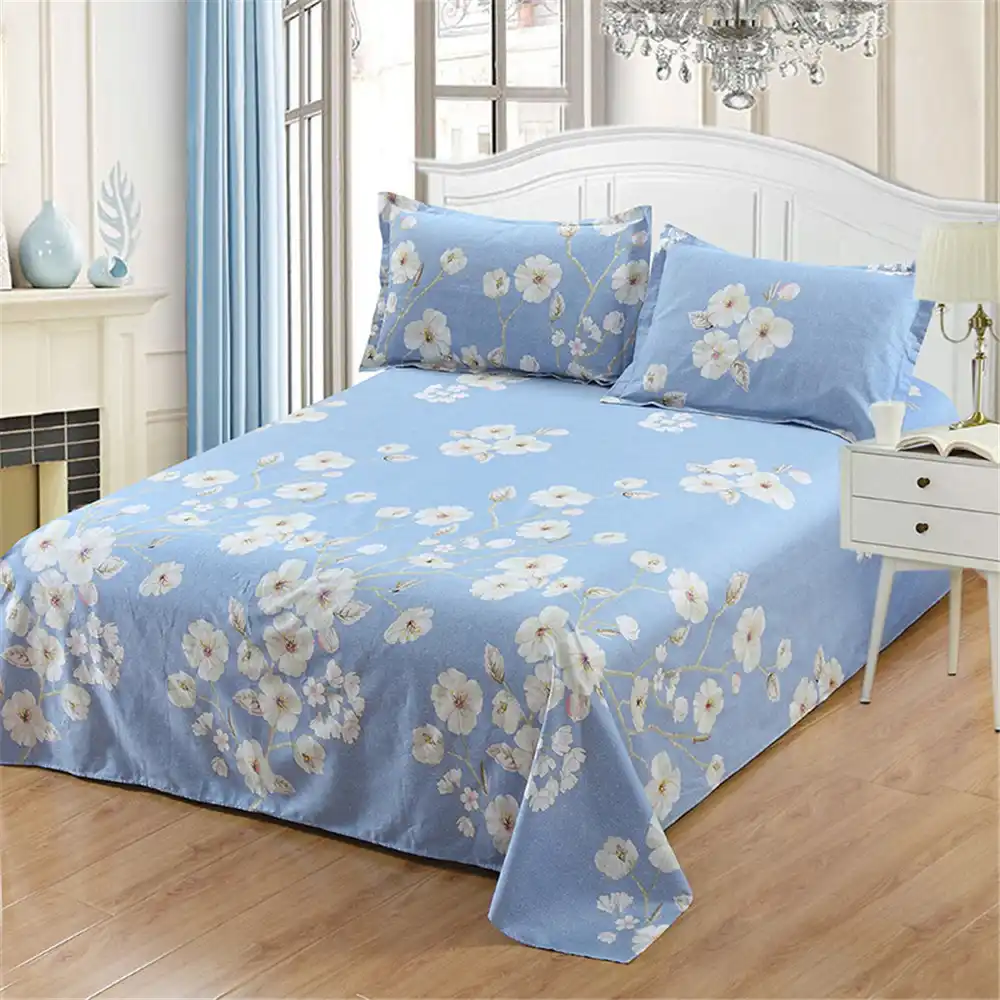 The elements modal sheet set is ready and waiting to give you true comfort while you sleep. home textile 100 cotton bedding set light blue flower girls kid teen bedroom linen soft pillowcase bed sheet twin full queen