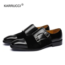 KARRUCCI/мужские туфли-оксфорды на ремешке с двумя Монами; классические модельные туфли