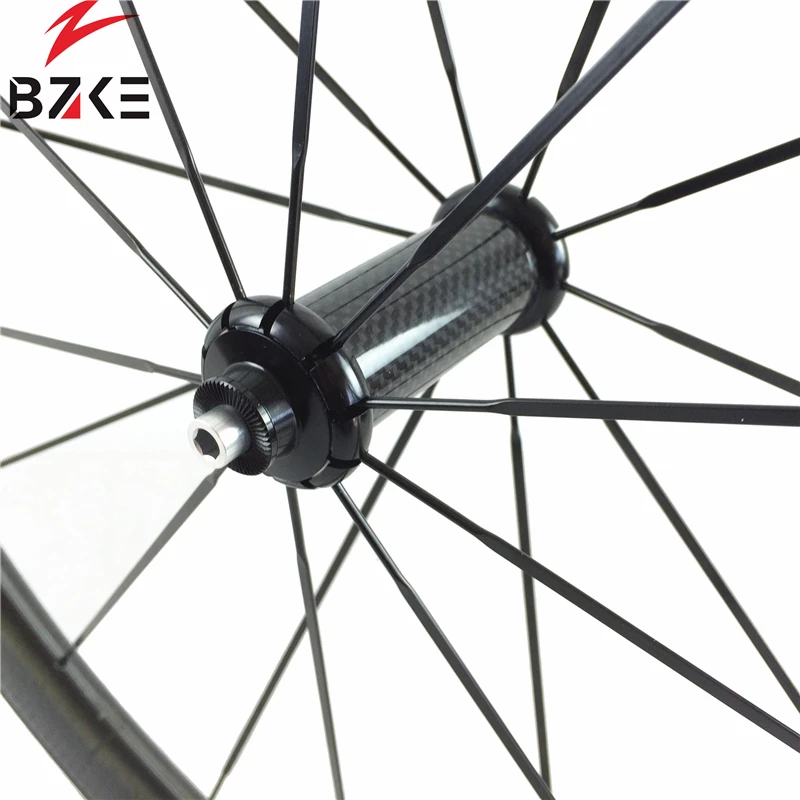 BZKE углеродное колесо для дорожного велосипеда 700c карбоновый гоночный мотоцикл колеса 45 мм Глубина бескамерное карбоновое колесо обод R36 ступицы колесная пара дорожного велосипеда