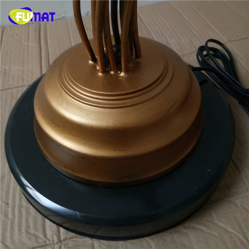 FUMAT Flower Floor Lamps Metal Glass Art Deco Light Living Room Nordic Pastoral Light For Bed Room Yellow Glass Shade LED Lights