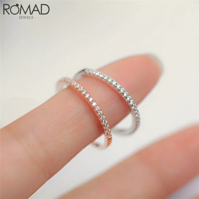GS женское кольцо Простые кубические циркониевые кольца для женщин розовые, золотые, серебряные цвета обручальное кольцо невесты ювелирные изделия размер от 6 до 10 R5F