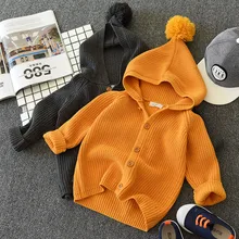 Детский Модный укороченный свитер с поясом из чистого хлопка